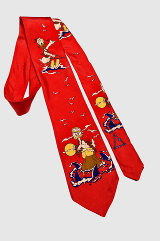 2nd Drop: Cartoon - Vintage Tie Strap - Appcycled - Appcycled