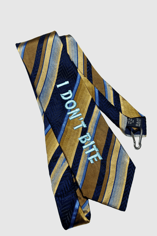 2nd Drop: Vintage Tie Strap "I don't bite" - Appcycled - Appcycled