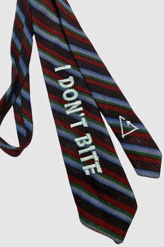 2nd Drop: Vintage Tie Strap "I don't bite" - Appcycled - Appcycled