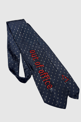 2nd Drop: Vintage Tie Strap "Out of office" - Appcycled - Appcycled