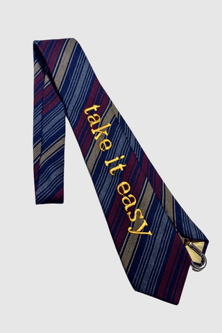 2nd Drop: Vintage Tie Strap "Take it easy" - Appcycled - Appcycled