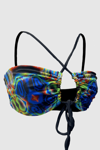 Artistic Multicolor Reversible Bikini - Appcycled - Appcycled