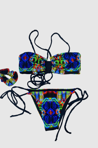 Artistic Multicolor Reversible Bikini - Appcycled - Appcycled