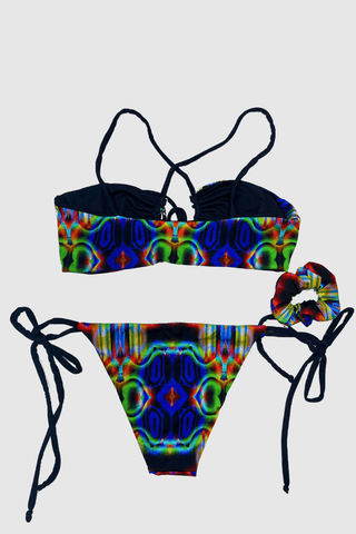 Artistic Multicolor Reversible Bikini - Appcycled - Appcycled