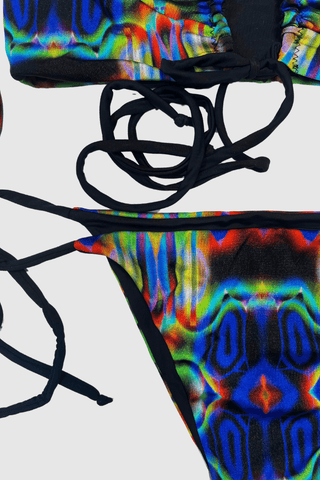 Artistic Multicolor Reversible Bikini - Appcycled - Appcycled