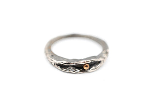 Aureo Ring-Ring-A'mmare Jewelry-Burnished Silver-8 (48)-Appcycled