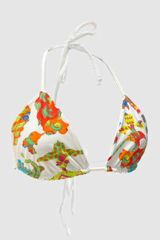 bikini appcycled multicolor white