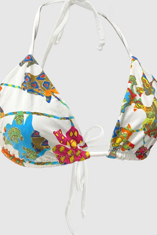 bikini appcycled multicolor white