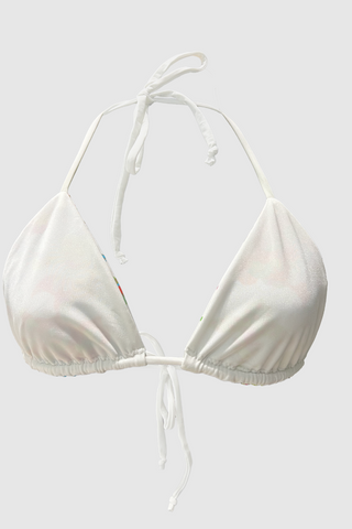 bikini appcycled multicolor white