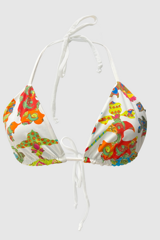 bikini appcycled multicolor white