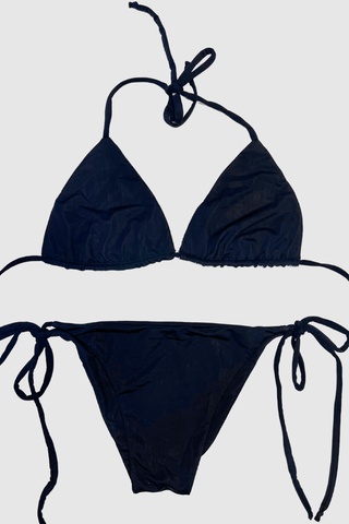 Classic Blue & Black Reversible Bikini - Appcycled - Appcycled