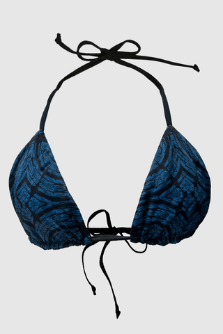 Classic Blue & Black Reversible Bikini - Appcycled - Appcycled