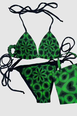 Envy Green Reversible Bikini - Appcycled - Appcycled