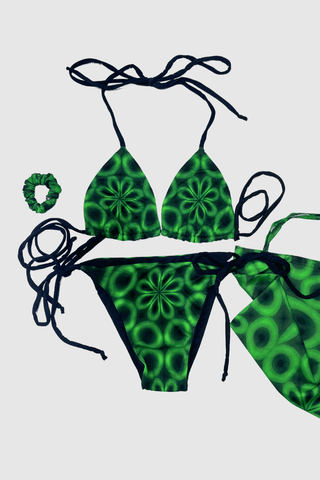 Envy Green Reversible Bikini - Appcycled - Appcycled