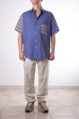 Esme shirt blue & white -Migda- Appcycled