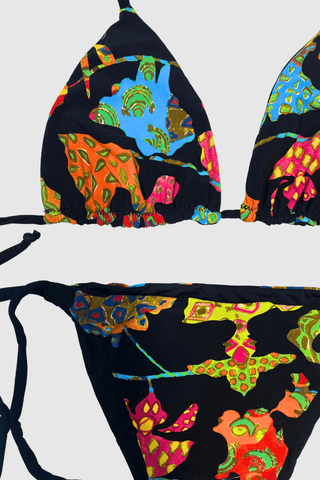 Funky Black Reversible Bikini - Appcycled - Appcycled