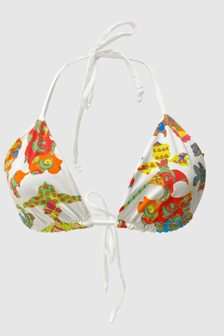 Funky White Reversible Bikini - Appcycled - Appcycled