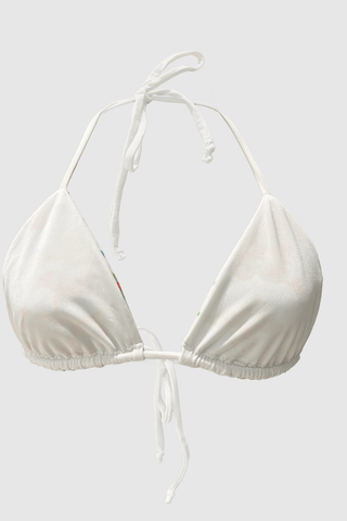 Funky White Reversible Bikini - Appcycled - Appcycled