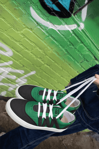 Green with White sole Phoenix Sneaker -Vaer- Appcycled