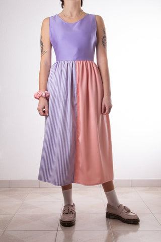 Iris Dress lilac & pink -Migda- Appcycled