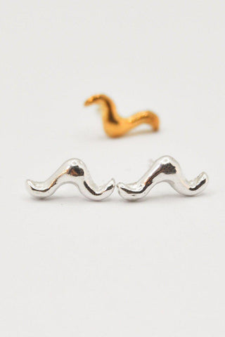 Onda Stud Earrings - A'mmare Jewelry - Appcycled