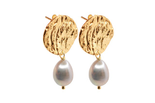 Ostrica Drop Earrings with Pearls - A'mmare Jewelry - Appcycled