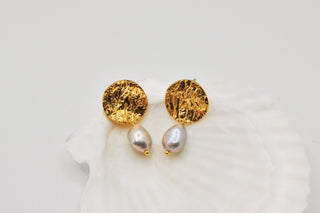 Ostrica Drop Earrings with Pearls - A'mmare Jewelry - Appcycled