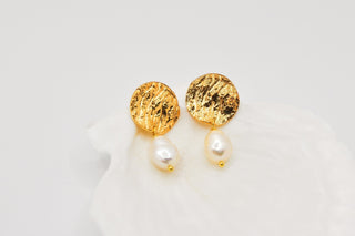 Ostrica Drop Earrings with Pearls - A'mmare Jewelry - Appcycled