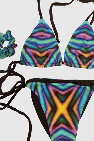 Rainbow Black Reversible Bikini - Appcycled - Appcycled