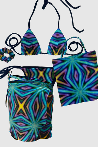 bikini appcycled rainbow