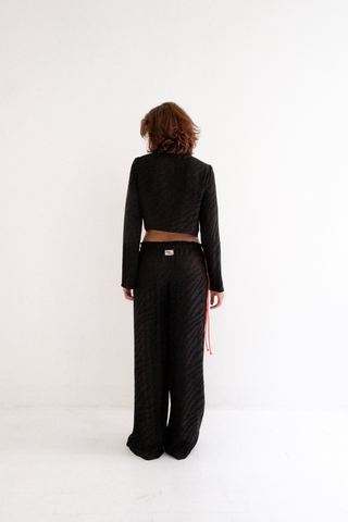 simbaf large silk pant giglio tigrato black