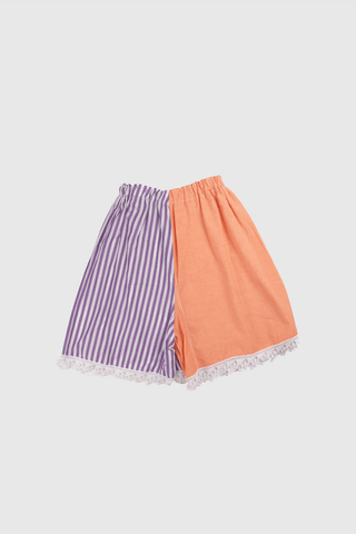 Summer shorts orange, purple & white -Migda- Appcycled