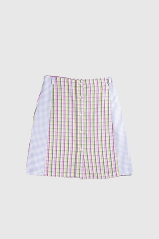 Summer skirt pink, green and light blu -Migda- Appcycled