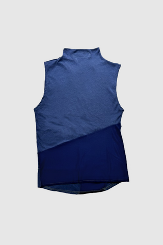 zero waste cotton navy tank top upcycling andreina