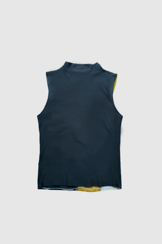 zero waste cotton mostard tank top upcycling andreina